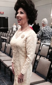 "Lady Bird Johnson" visits the morning Business Session.