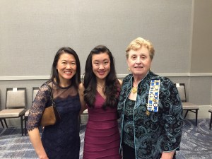(L-R) Maria Chen, Sabrina Chen, DAR Good Citizen Winner and State Chair Susan Busenius.